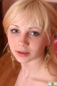 Cute Eighteen Year Old Blonde With Freckles